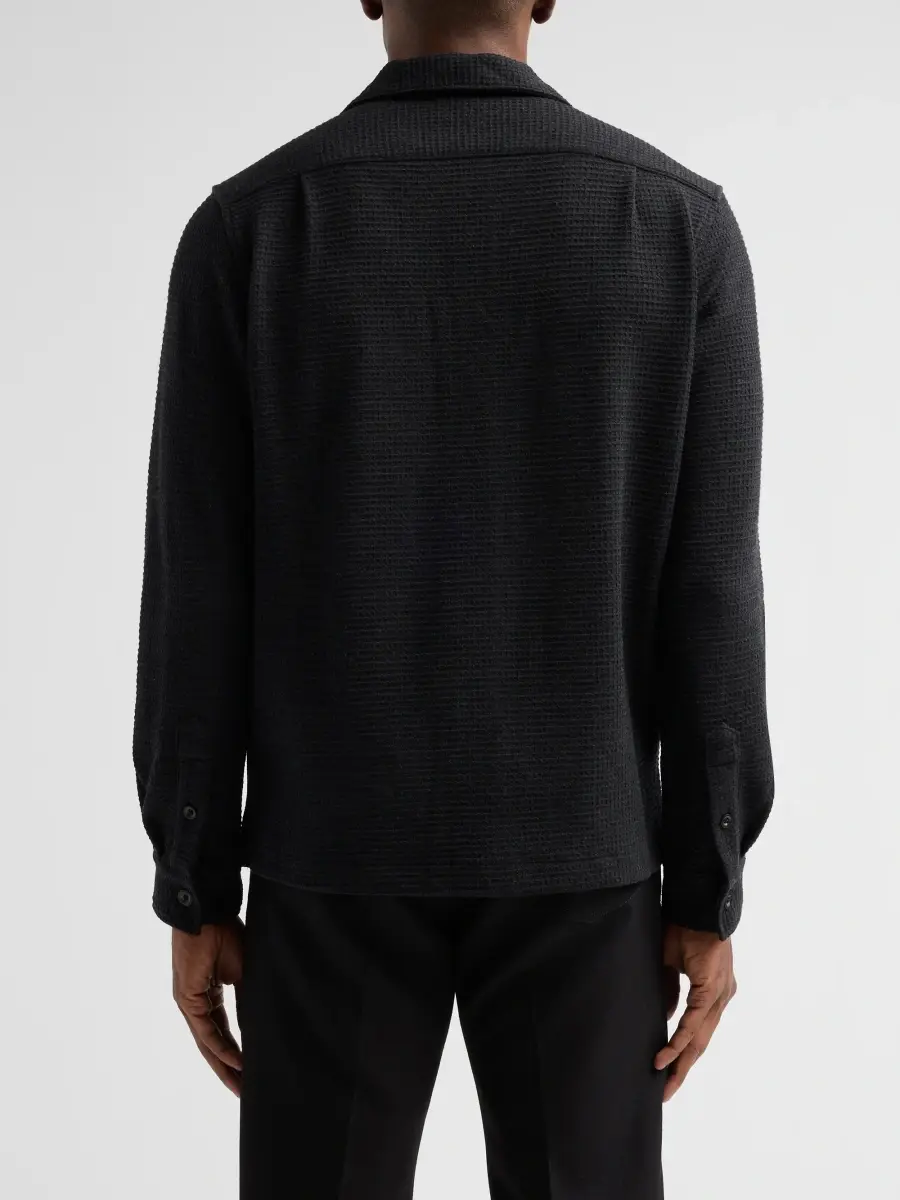 Polo Ralph Lauren Men's Waffle-Knit Wool-Blend Long-Sleeve Shirt | Thumbnail 3 Polo Ralph Lauren Men's Waffle-Knit Wool-Blend Long-Sleeve Shirt | Thumbnail 3