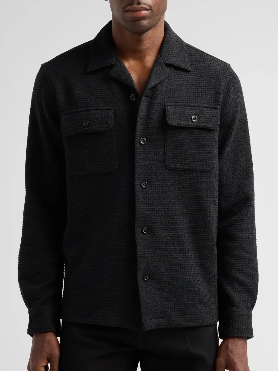 Polo Ralph Lauren Men's Waffle-Knit Wool-Blend Long-Sleeve Shirt | Thumbnail 5 Polo Ralph Lauren Men's Waffle-Knit Wool-Blend Long-Sleeve Shirt | Thumbnail 5