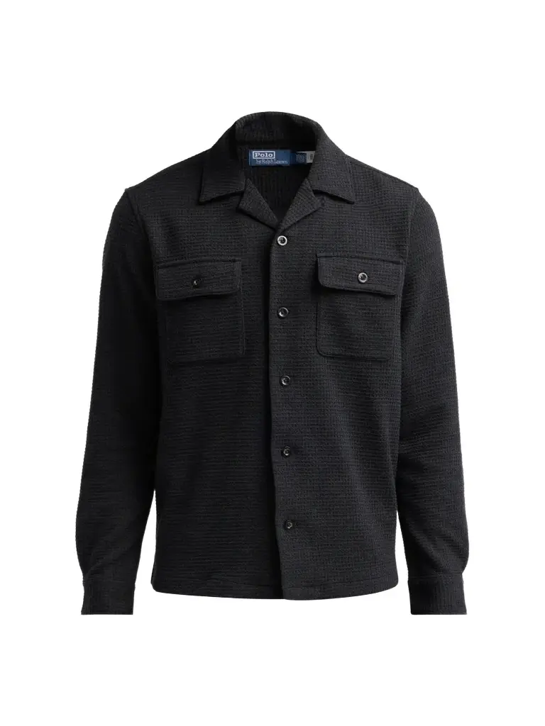 Polo Ralph Lauren Men's Waffle-Knit Wool-Blend Long-Sleeve Shirt