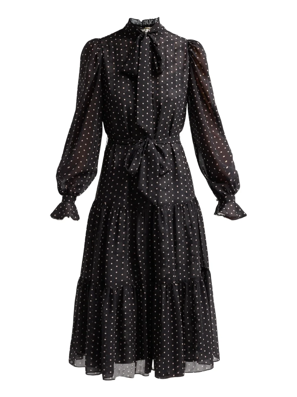 Women's Erin Polka Dot Chiffon Midi Dress Women's Erin Polka Dot Chiffon Midi Dress