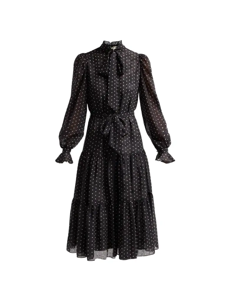Women's Erin Polka Dot Chiffon Midi Dress Women's Erin Polka Dot Chiffon Midi Dress