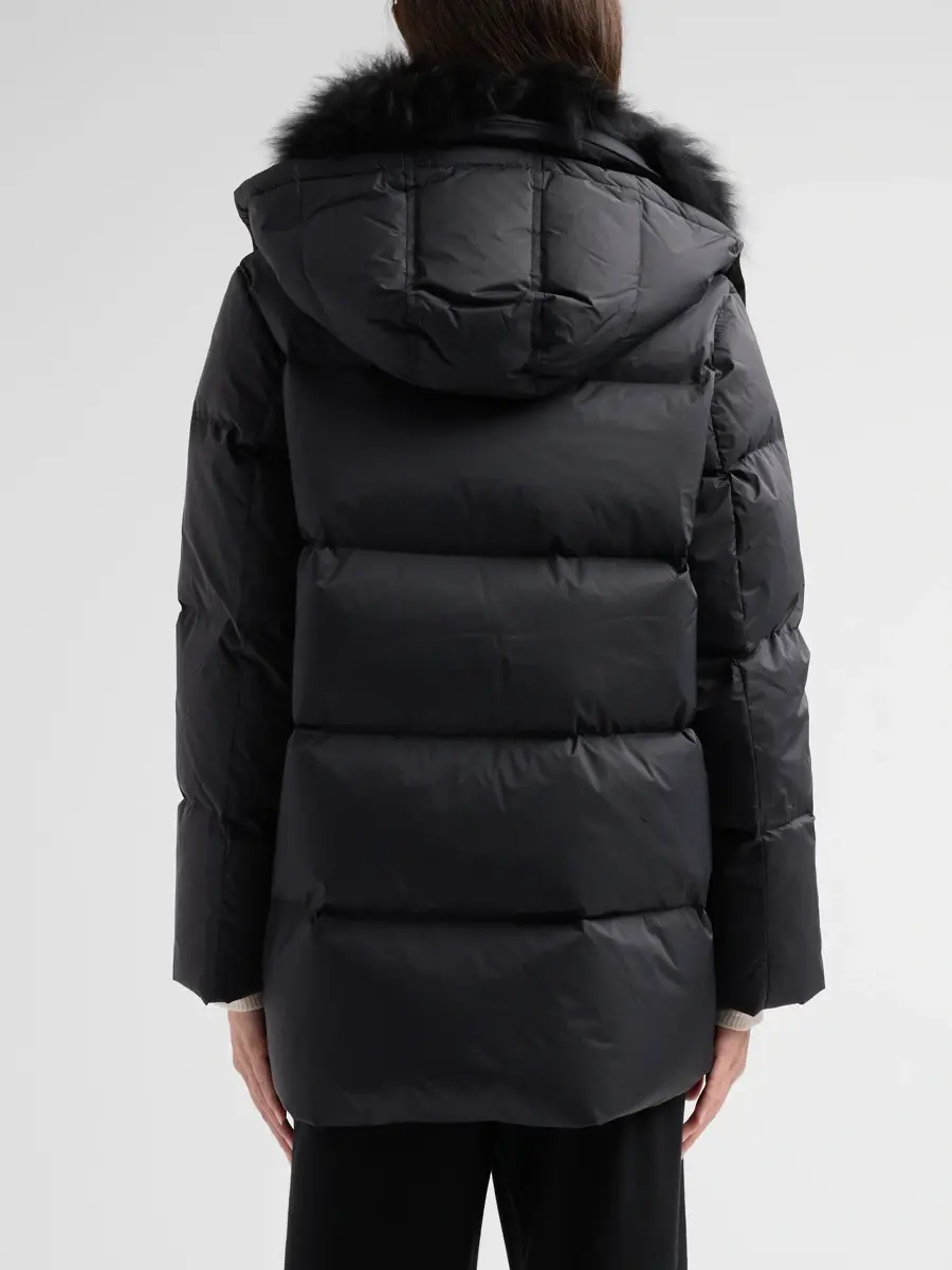 Yves Salomon Women's Doudoune Waterproof Fur-Trimmed Puffer Jacket | Thumbnail 3 Yves Salomon Women's Doudoune Waterproof Fur-Trimmed Puffer Jacket | Thumbnail 3