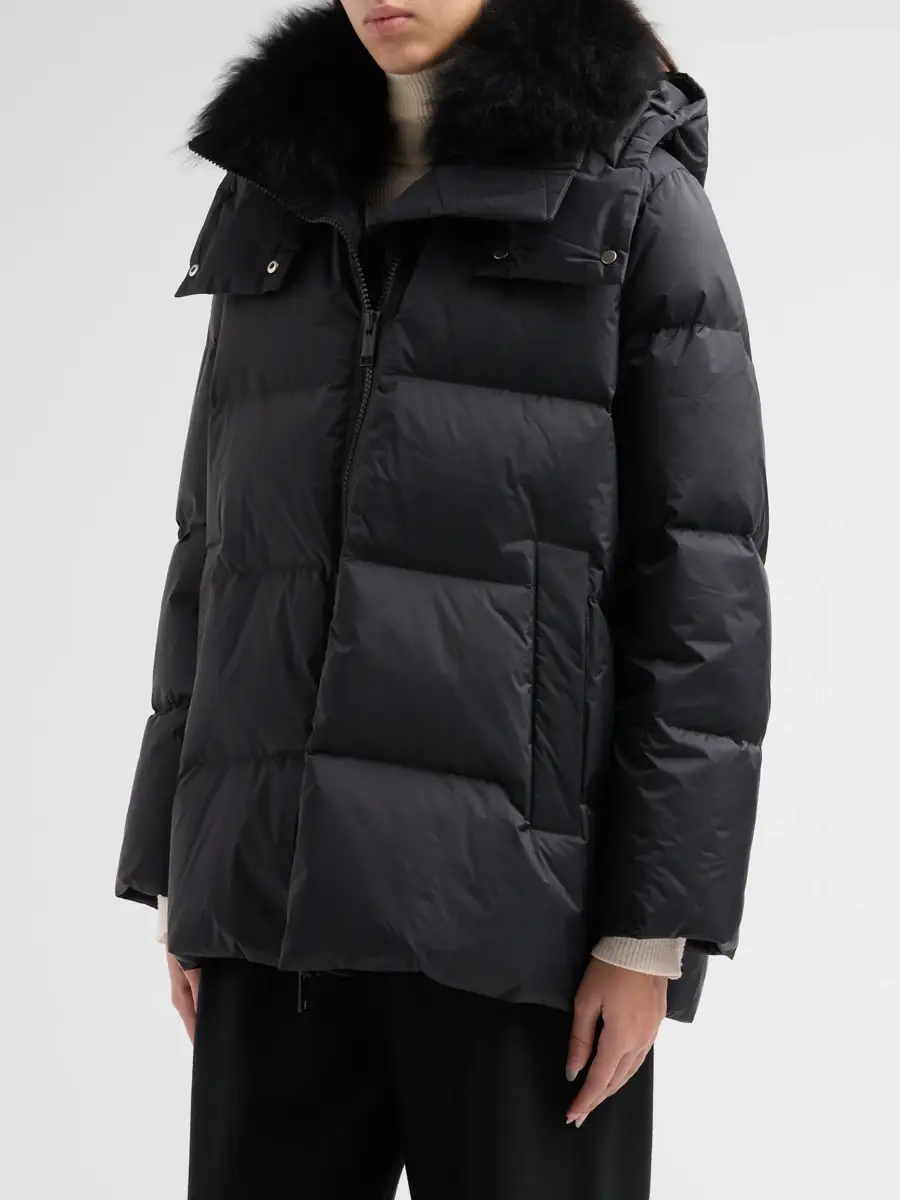 Yves Salomon Women's Doudoune Waterproof Fur-Trimmed Puffer Jacket | Thumbnail 4 Yves Salomon Women's Doudoune Waterproof Fur-Trimmed Puffer Jacket | Thumbnail 4