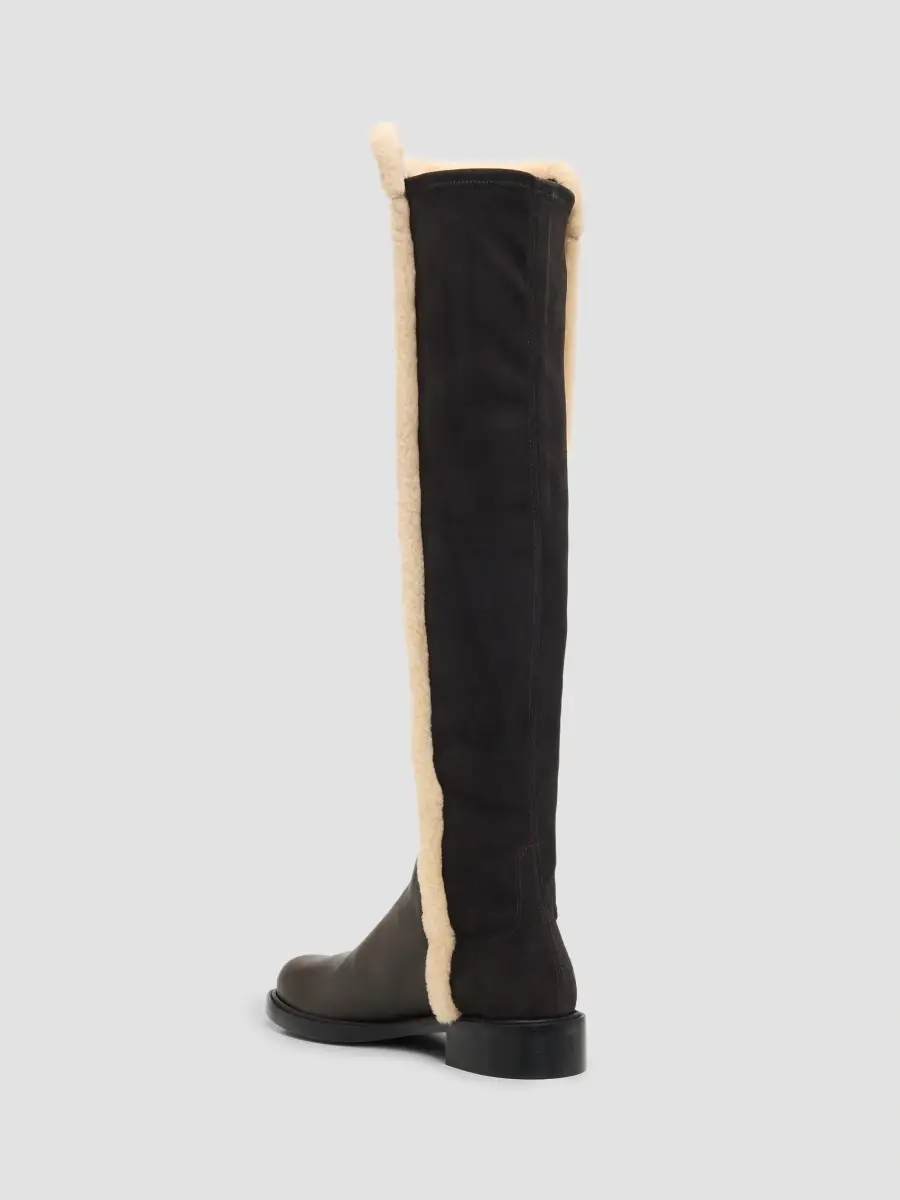 Stuart Weitzman Women's 5050 Cozy Gisele Faux-Shearling Leather Over-the-Knee Boots | Thumbnail 4 Stuart Weitzman Women's 5050 Cozy Gisele Faux-Shearling Leather Over-the-Knee Boots | Thumbnail 4