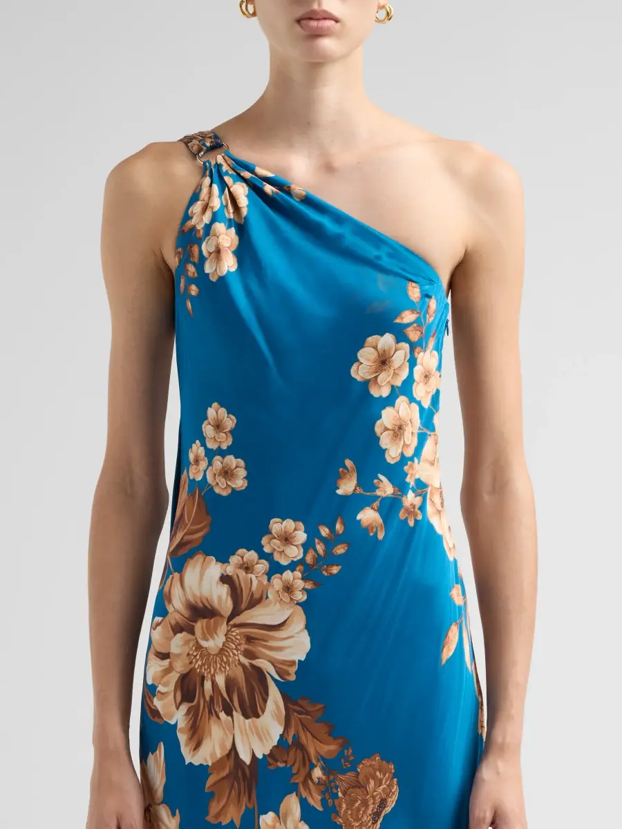 Hemant & Nandita Women's Floral One-Shoulder Maxi Dress | Thumbnail 5 Hemant & Nandita Women's Floral One-Shoulder Maxi Dress | Thumbnail 5