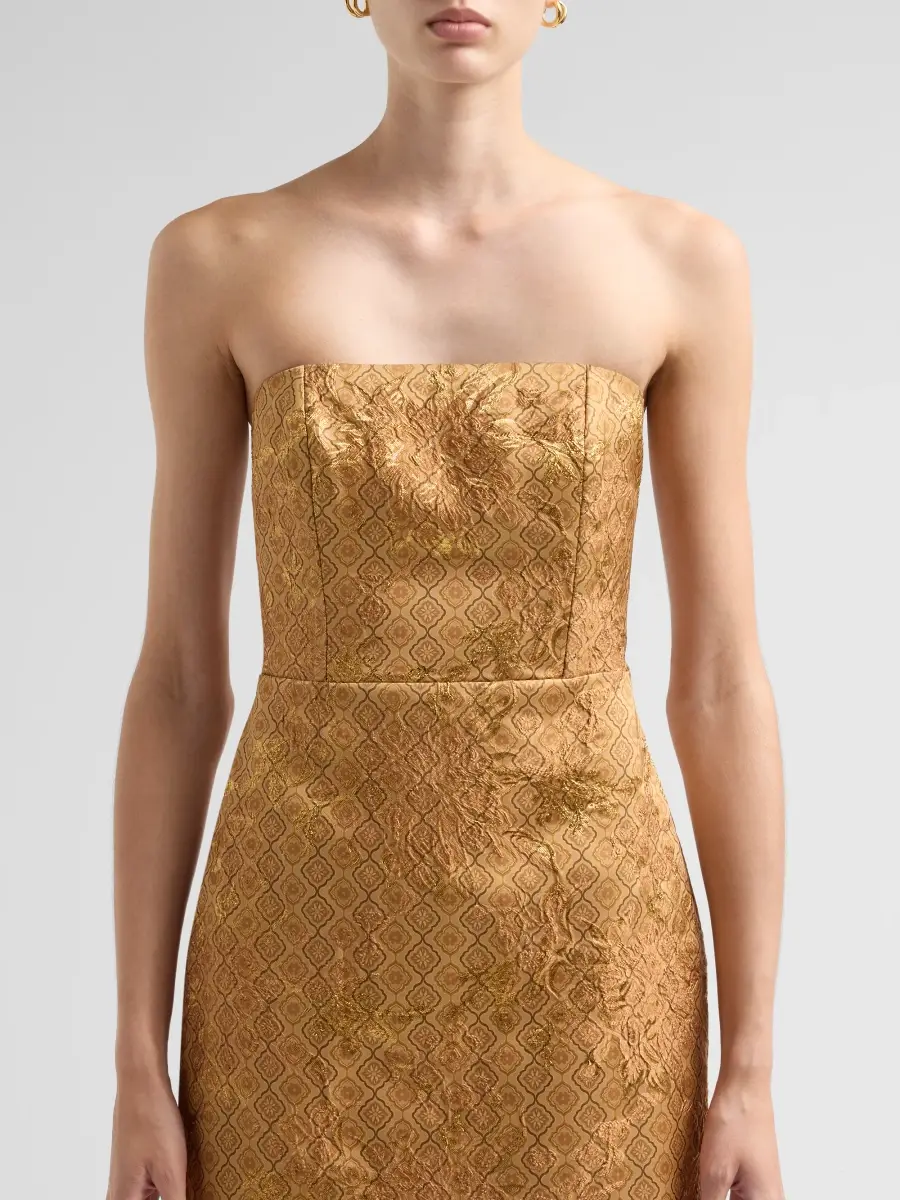 Hemant & Nandita Women's Jacquard Strapless Mini Dress | Thumbnail 5 Hemant & Nandita Women's Jacquard Strapless Mini Dress | Thumbnail 5