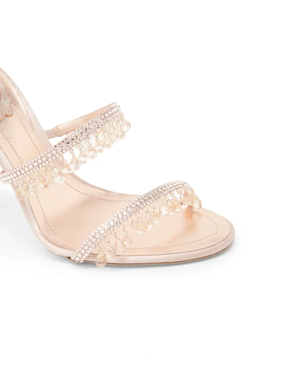 René Caovilla Women's Chandelier 105MM Embellished Satin Wrap Sandals | Thumbnail 5
