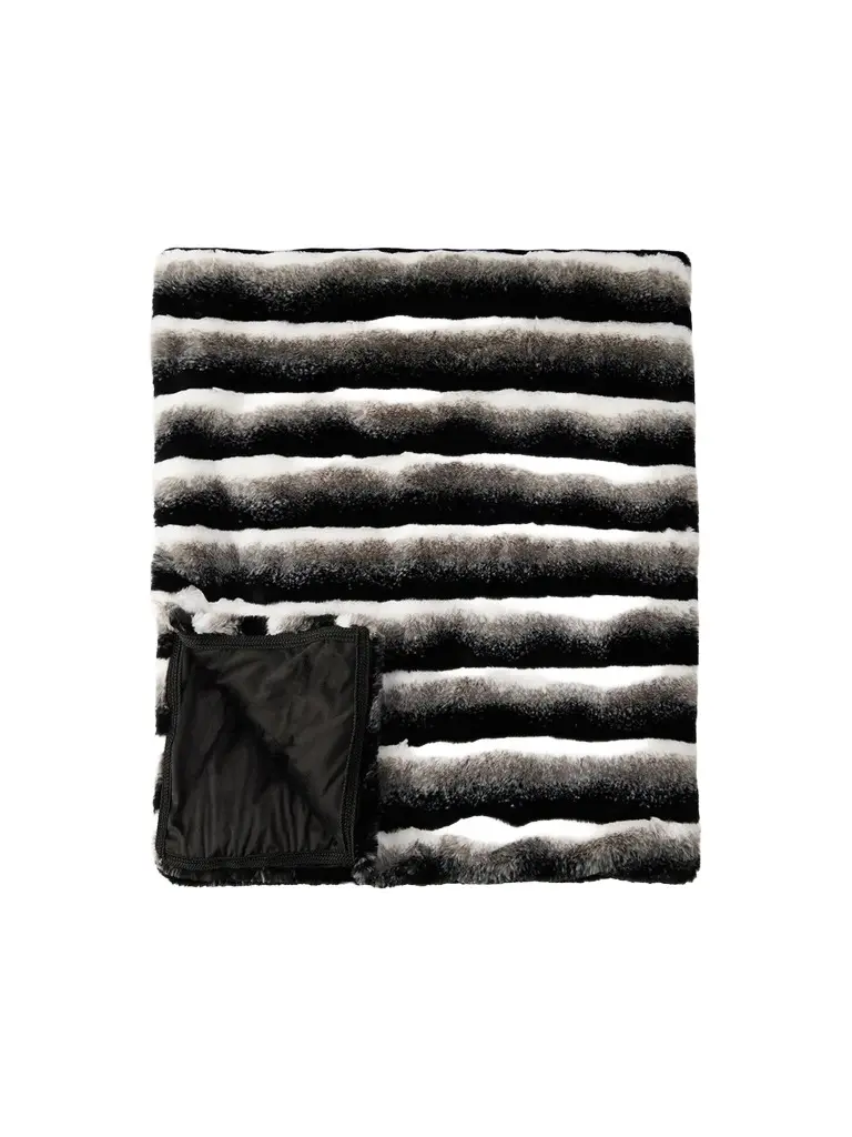 Striped Faux-Fur Throw Blanket Striped Faux-Fur Throw Blanket