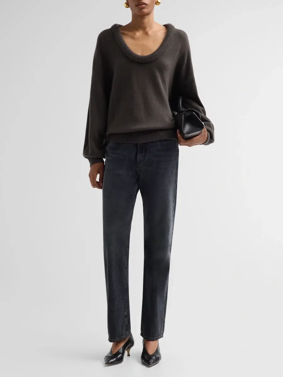 Lisa Yang Women's Doria Cashmere Scoopneck Sweater | Thumbnail 2 Lisa Yang Women's Doria Cashmere Scoopneck Sweater | Thumbnail 2