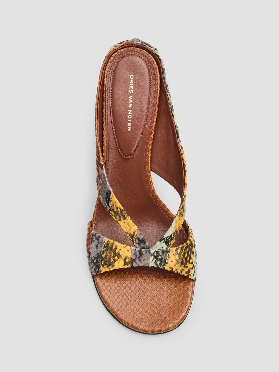 Dries Van Noten Women's Mosaicon 50MM Snake-Embossed Mules | Thumbnail 6 Dries Van Noten Women's Mosaicon 50MM Snake-Embossed Mules | Thumbnail 6