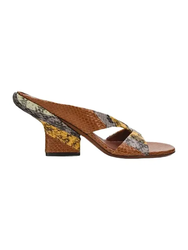 Women's Mosaicon 50MM Snake-Embossed Mules Women's Mosaicon 50MM Snake-Embossed Mules