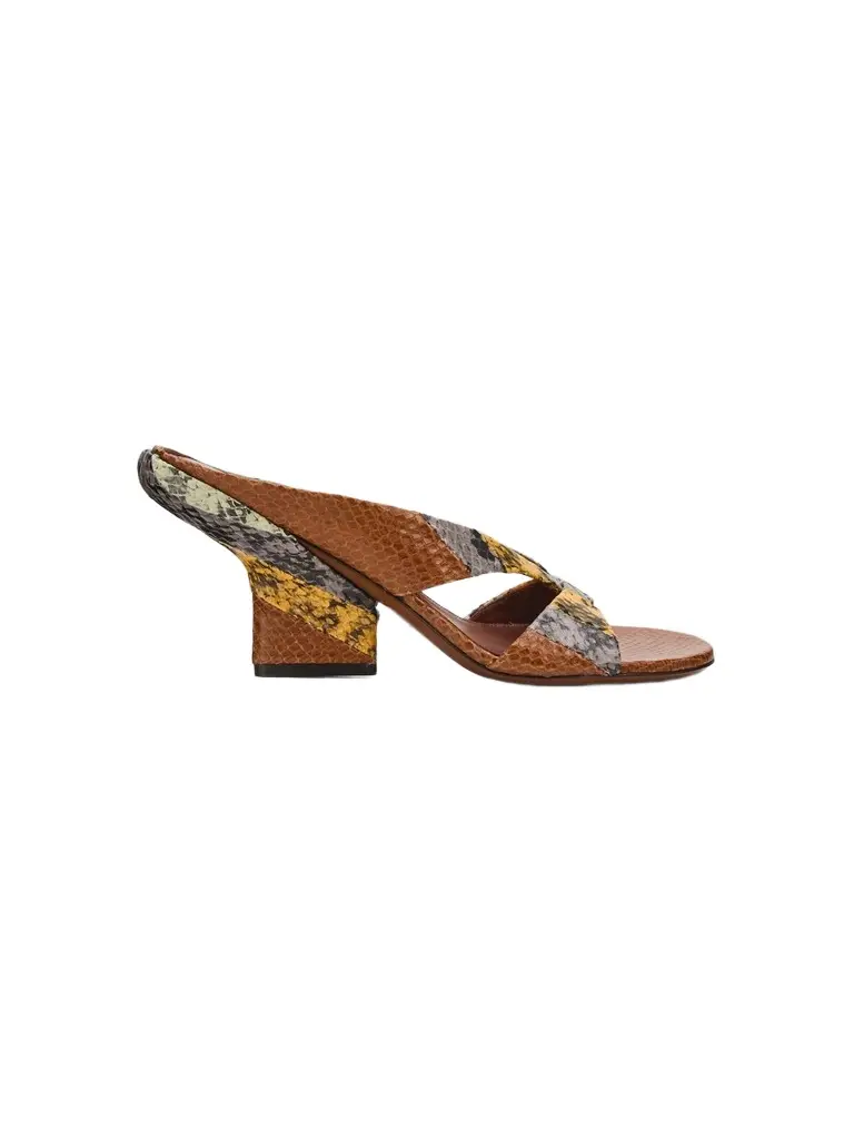 Women's Mosaicon 50MM Snake-Embossed Mules Women's Mosaicon 50MM Snake-Embossed Mules