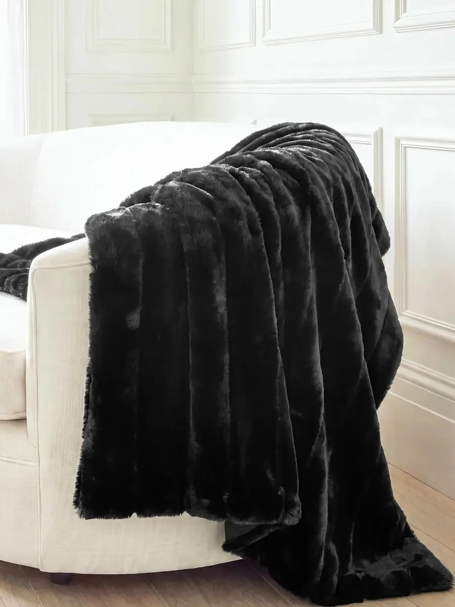 Gorski Textured Faux-Fur Throw Blanket | Thumbnail 4 Gorski Textured Faux-Fur Throw Blanket | Thumbnail 4