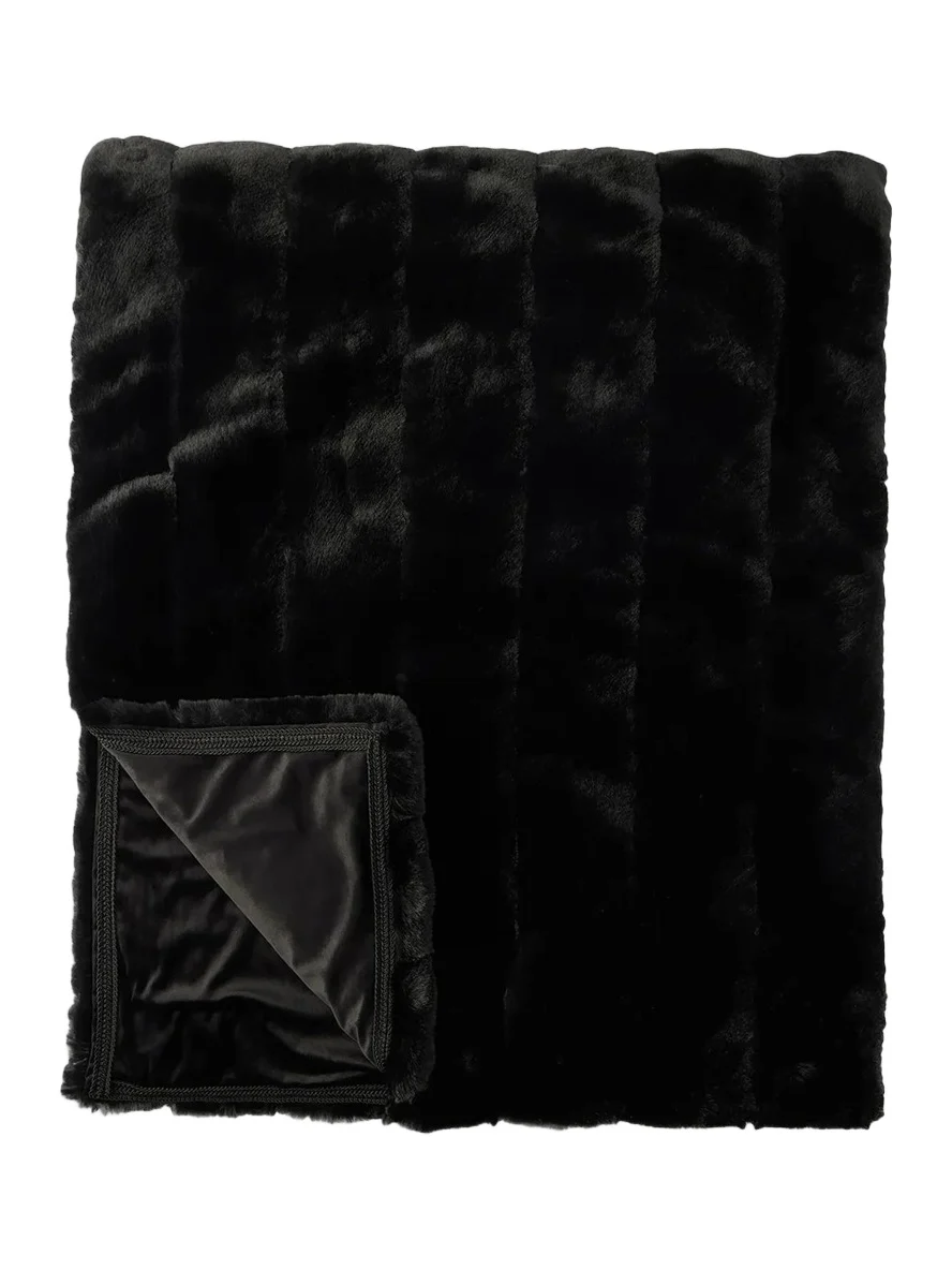 Lyla Grant Textured Faux-Fur Throw Blanket