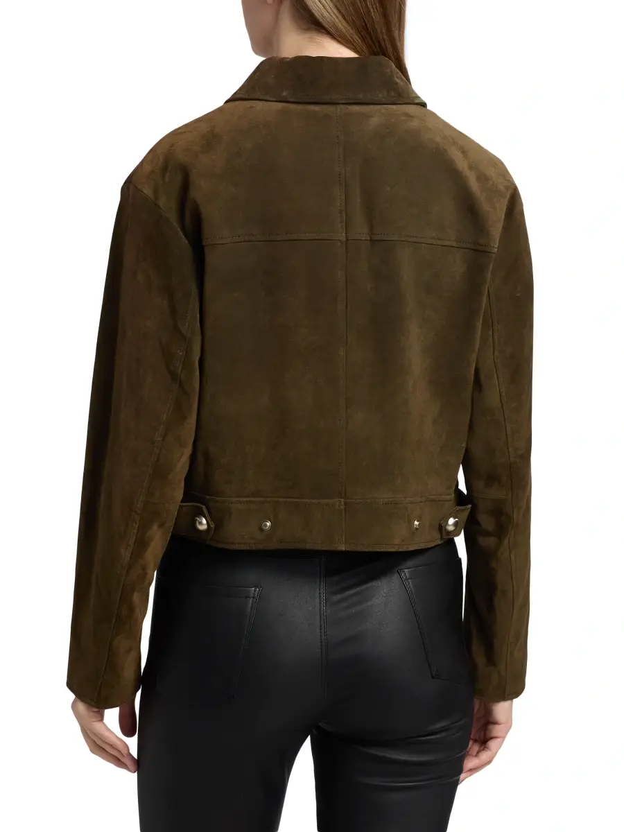 LAMARQUE Women's Merida Suede Trucker Jacket | Thumbnail 5