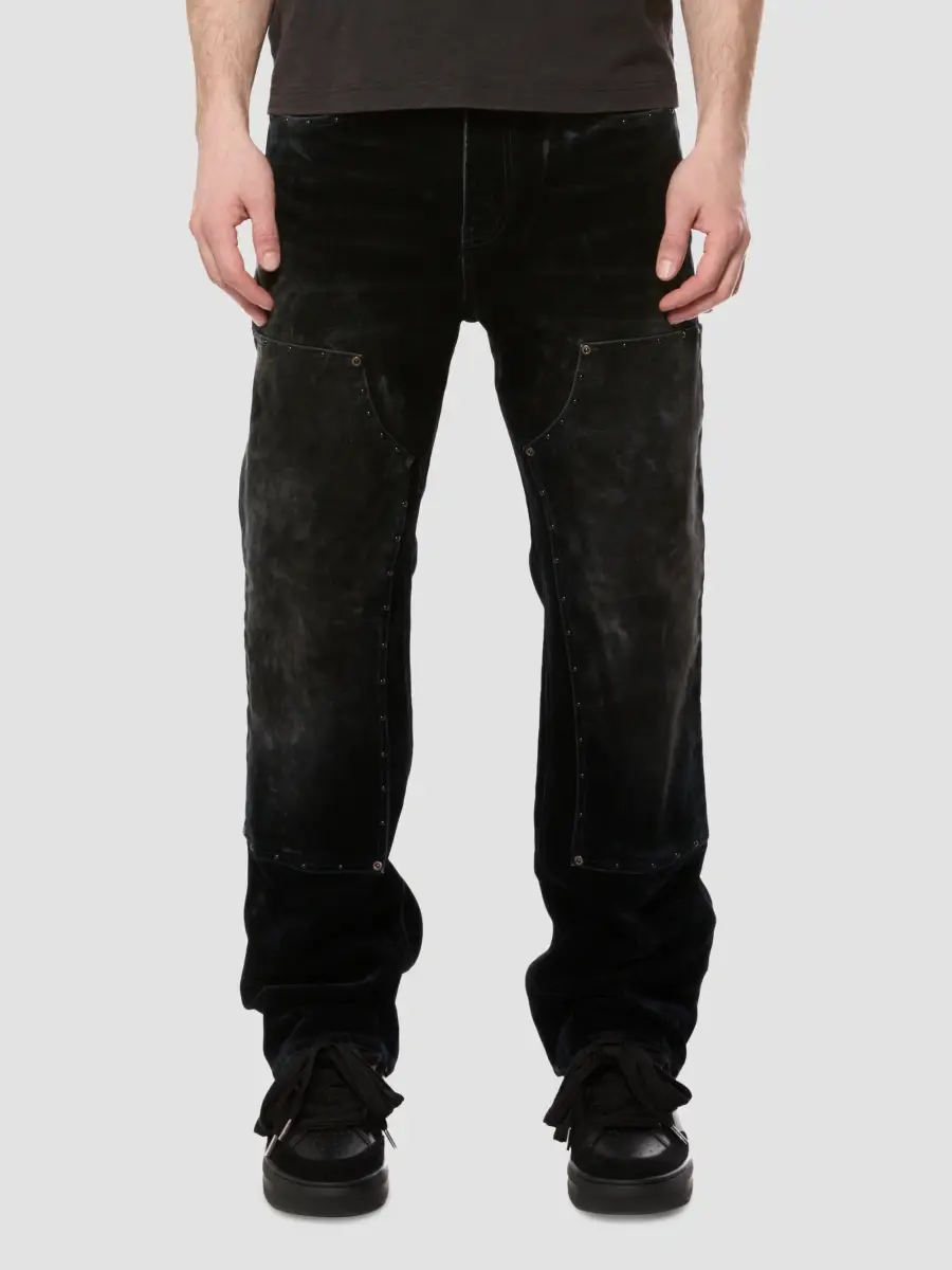 Purple Brand Men's Flocked Carpenter Jeans | Thumbnail 2 Purple Brand Men's Flocked Carpenter Jeans | Thumbnail 2