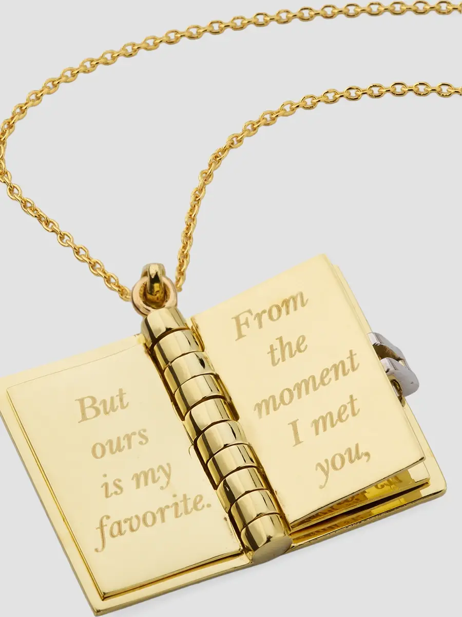 Roberto Coin Women's Tiny Treasurers 18K Yellow Gold & Ruby Love Story Pendant Necklace | Thumbnail 2