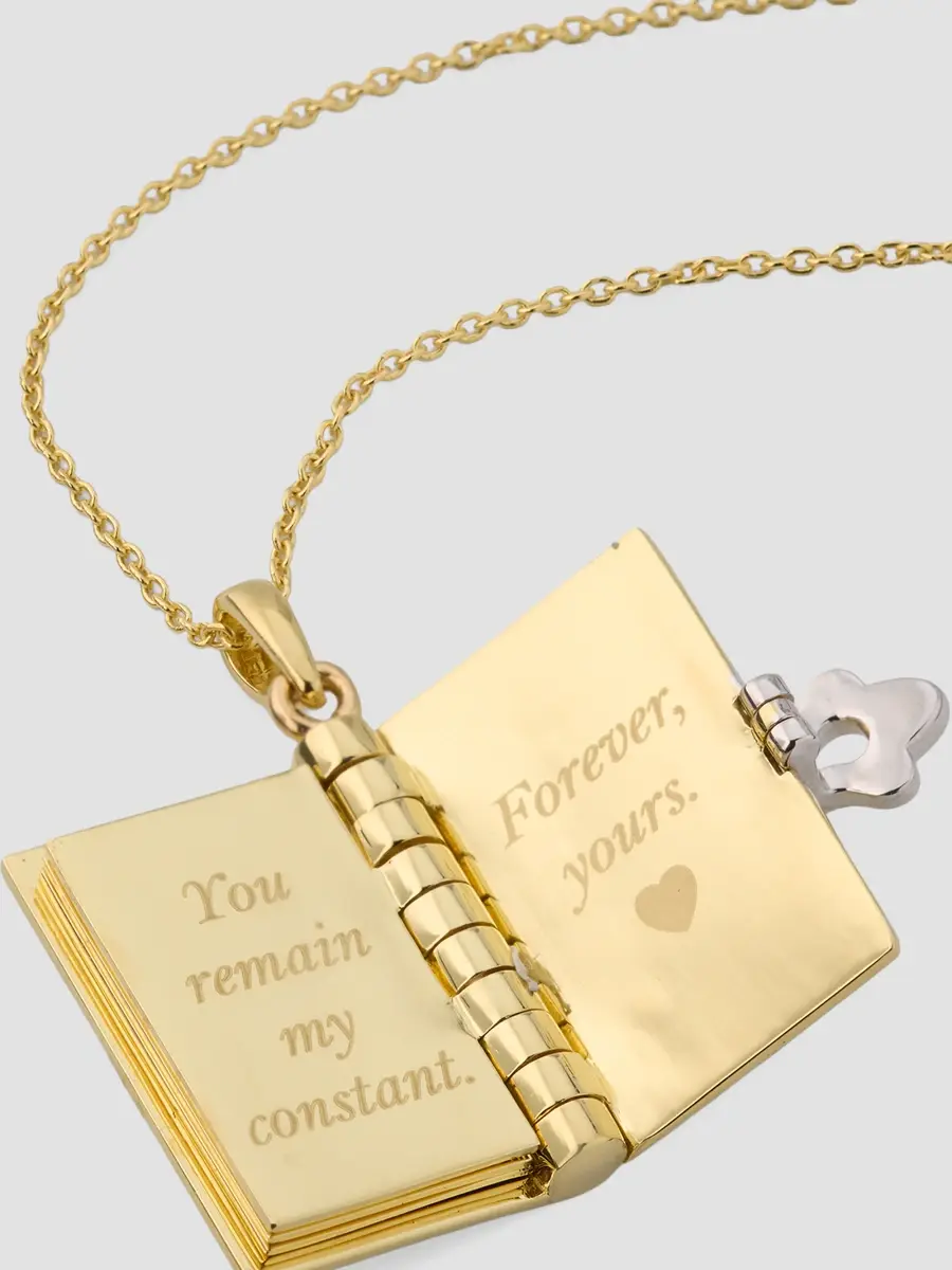 Roberto Coin Women's Tiny Treasurers 18K Yellow Gold & Ruby Love Story Pendant Necklace | Thumbnail 4