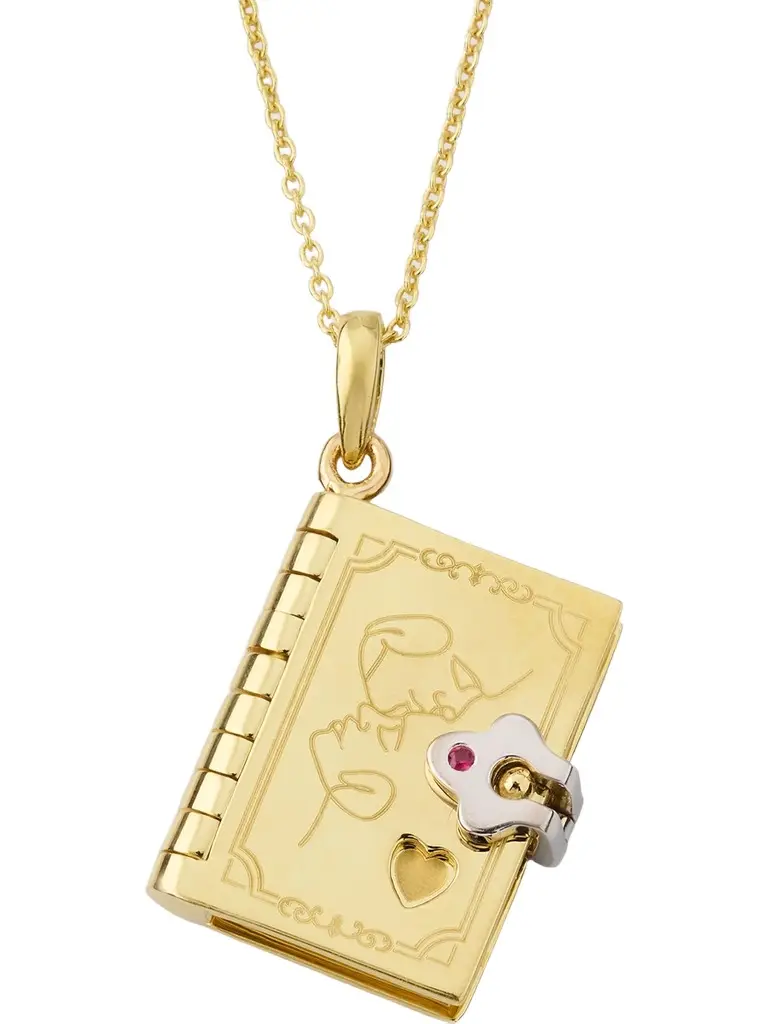 Women's Tiny Treasurers 18K Yellow Gold & Ruby Love Story Pendant Necklace Women's Tiny Treasurers 18K Yellow Gold & Ruby Love Story Pendant Necklace