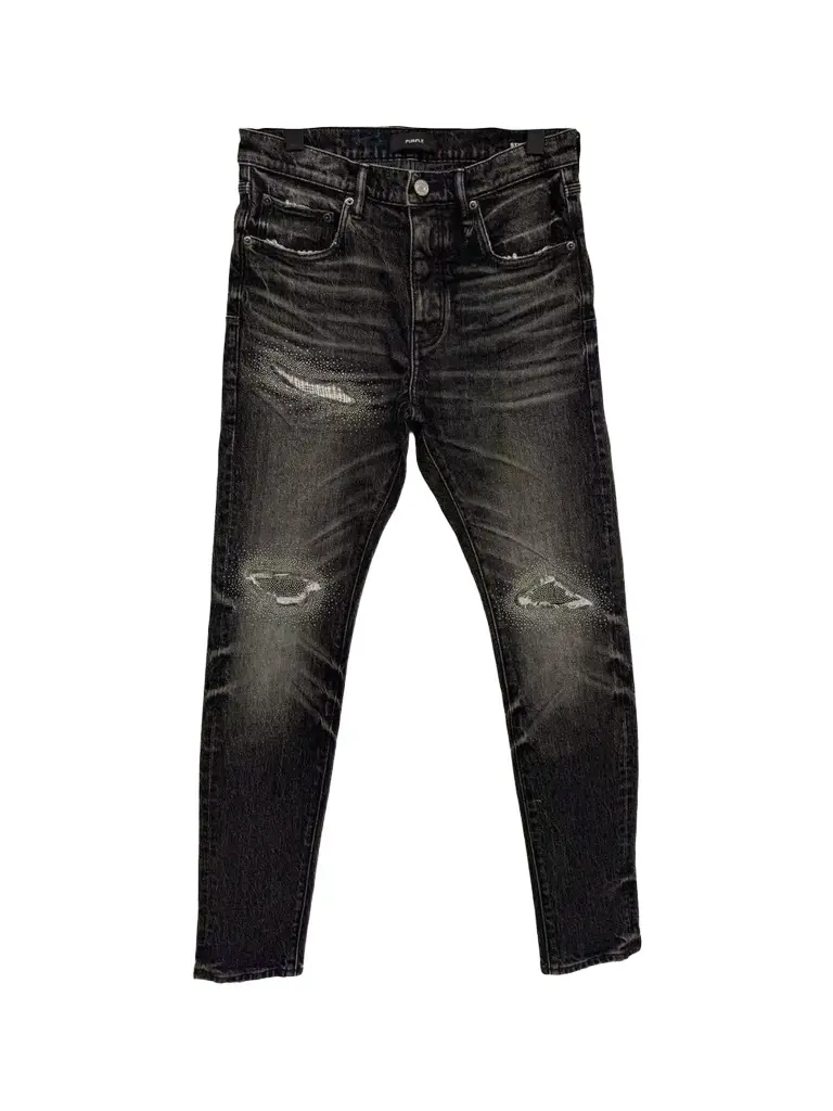 Purple Brand Men's Destroy Embellished Stacked Skinny Jeans