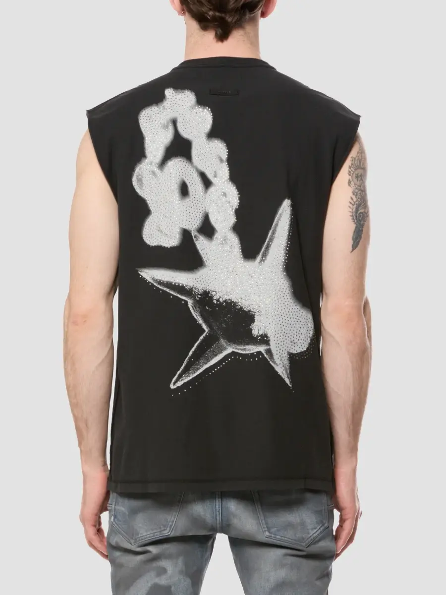 Purple Brand Men's Logo extured Cotton Muscle Tank | Thumbnail 2 Purple Brand Men's Logo extured Cotton Muscle Tank | Thumbnail 2