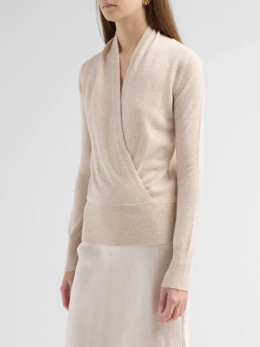 Sofia Cashmere Women's Private Label Cashmere Modern Faux-Wrap Sweater | Thumbnail 4 Sofia Cashmere Women's Private Label Cashmere Modern Faux-Wrap Sweater | Thumbnail 4