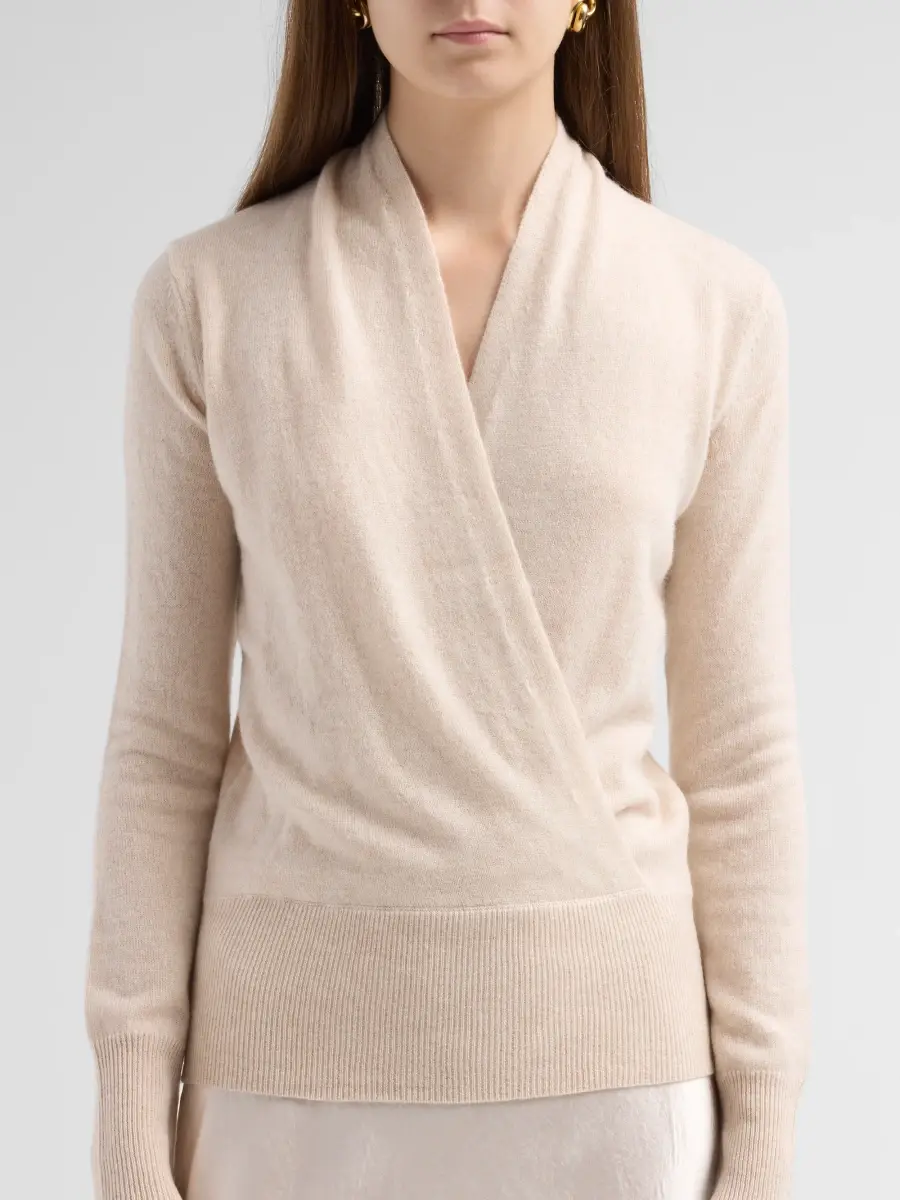 Sofia Cashmere Women's Private Label Cashmere Modern Faux-Wrap Sweater | Thumbnail 5 Sofia Cashmere Women's Private Label Cashmere Modern Faux-Wrap Sweater | Thumbnail 5