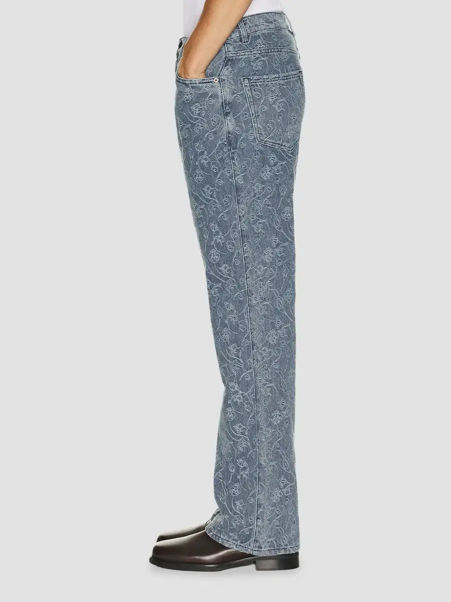 Honor The Gift Men's Floral Jacquard Straight Jeans | Thumbnail 3 Honor The Gift Men's Floral Jacquard Straight Jeans | Thumbnail 3