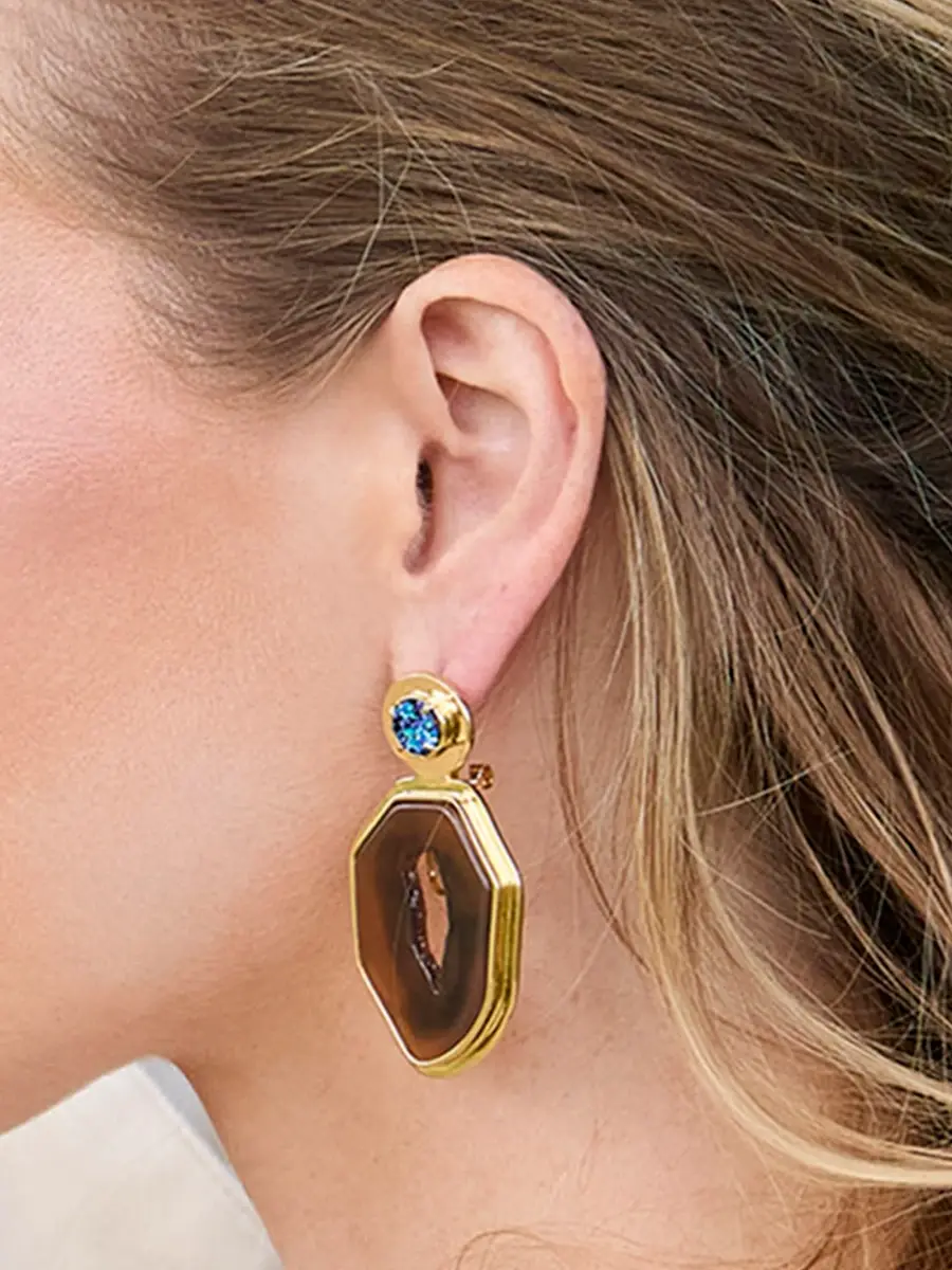 Lele Sadoughi Women's Coyote Twilight 14K-Gold-Plated & Resin Drop Earrings | Thumbnail 3 Lele Sadoughi Women's Coyote Twilight 14K-Gold-Plated & Resin Drop Earrings | Thumbnail 3