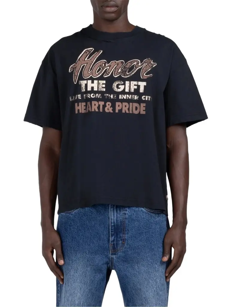 Honor The Gift Men's Heart & Pride Cotton Crewneck T-Shirt