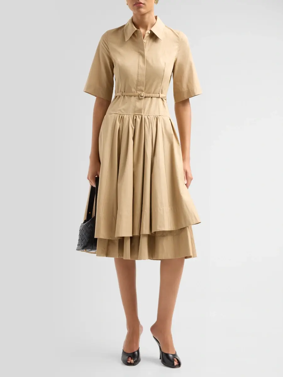 Co Women's Cotton Belted Midi-Shirtdress | Thumbnail 2 Co Women's Cotton Belted Midi-Shirtdress | Thumbnail 2