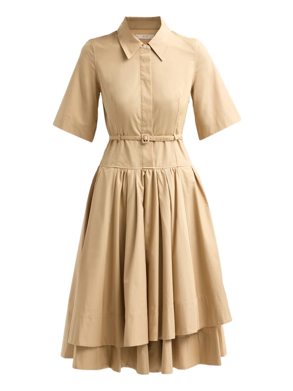 Women's Cotton Belted Midi-Shirtdress Women's Cotton Belted Midi-Shirtdress