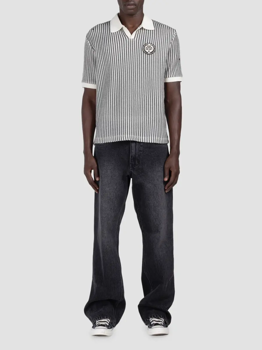 Honor The Gift Men's Striped Knit Polo Shirt | Thumbnail 2 Honor The Gift Men's Striped Knit Polo Shirt | Thumbnail 2
