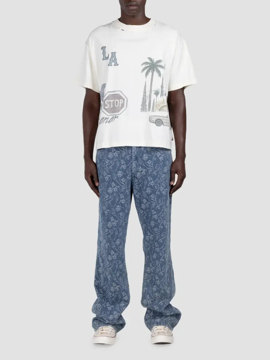 Honor The Gift Men's Floral Jacquard Relaxed Jeans | Thumbnail 2 Honor The Gift Men's Floral Jacquard Relaxed Jeans | Thumbnail 2