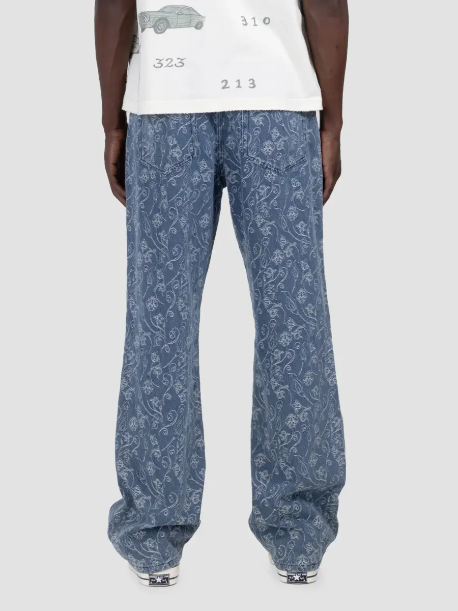 Honor The Gift Men's Floral Jacquard Relaxed Jeans | Thumbnail 3 Honor The Gift Men's Floral Jacquard Relaxed Jeans | Thumbnail 3