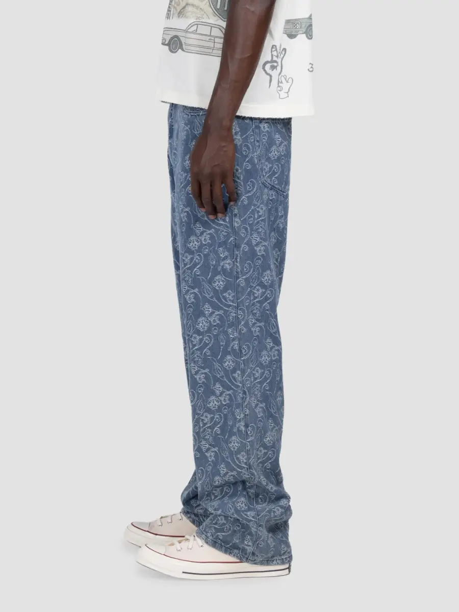 Honor The Gift Men's Floral Jacquard Relaxed Jeans | Thumbnail 4 Honor The Gift Men's Floral Jacquard Relaxed Jeans | Thumbnail 4