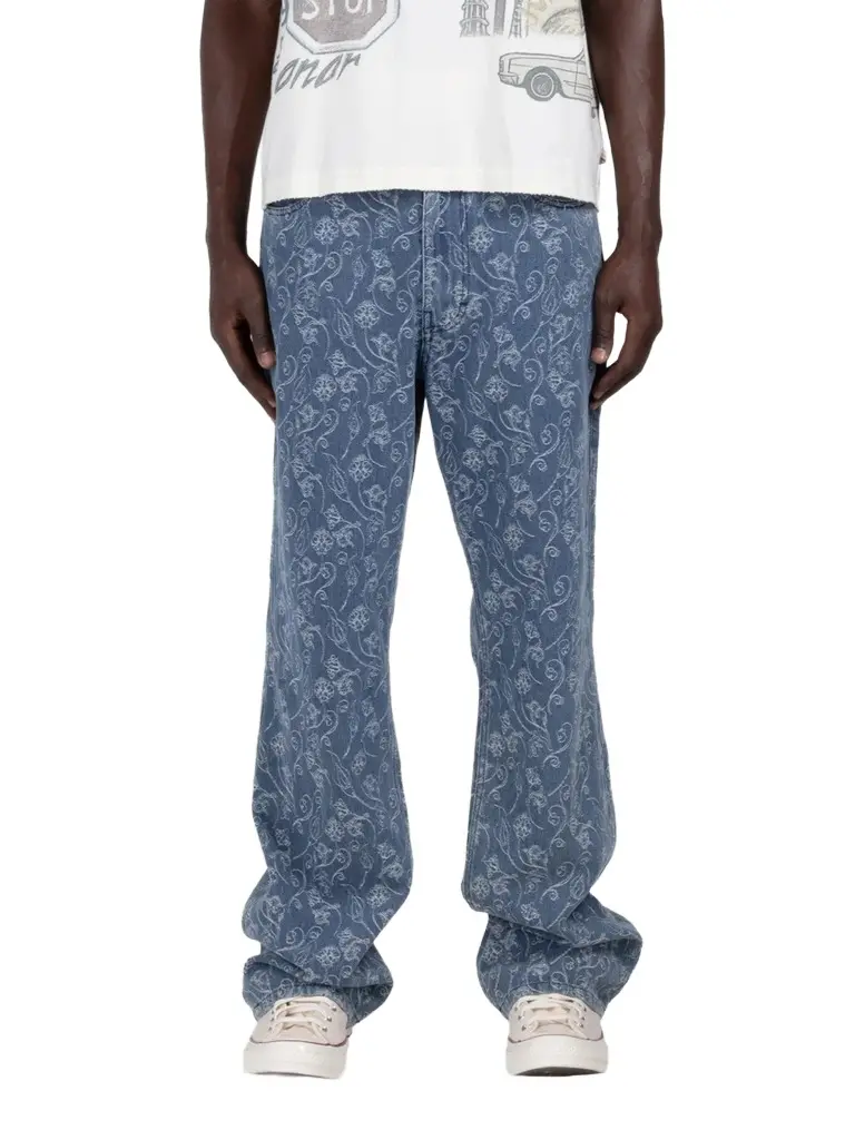 Honor The Gift Men's Floral Jacquard Relaxed Jeans