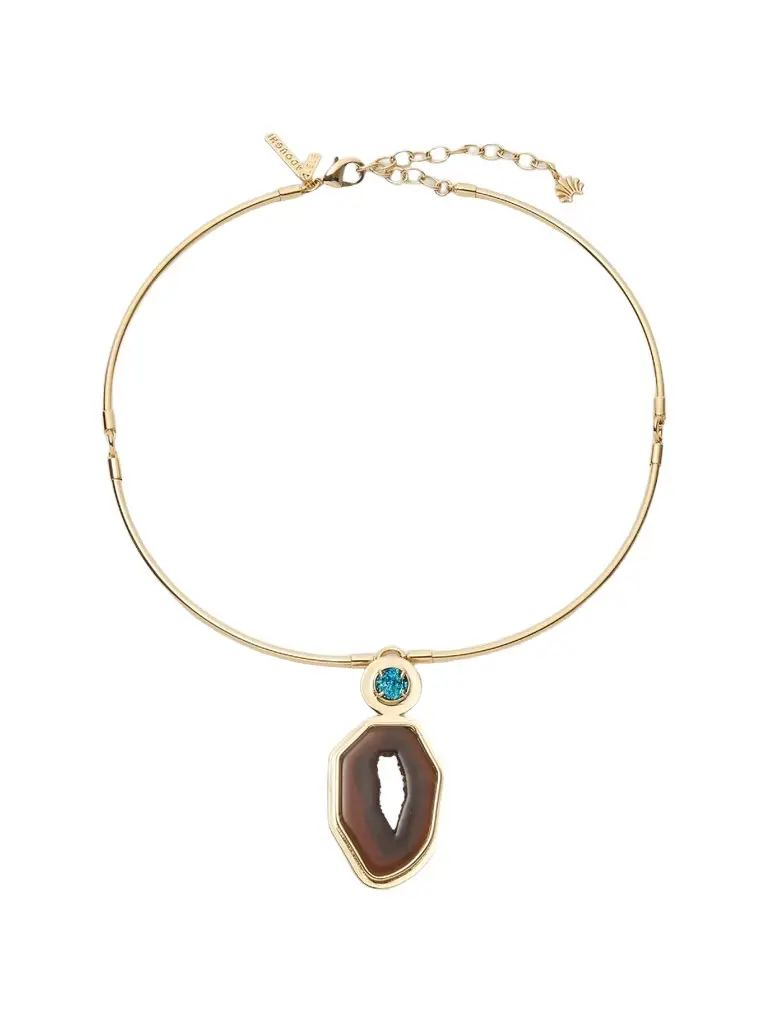 Lele Sadoughi Women's Coyote Twilight 14K-Gold-Plated & Resin Pendant Necklace