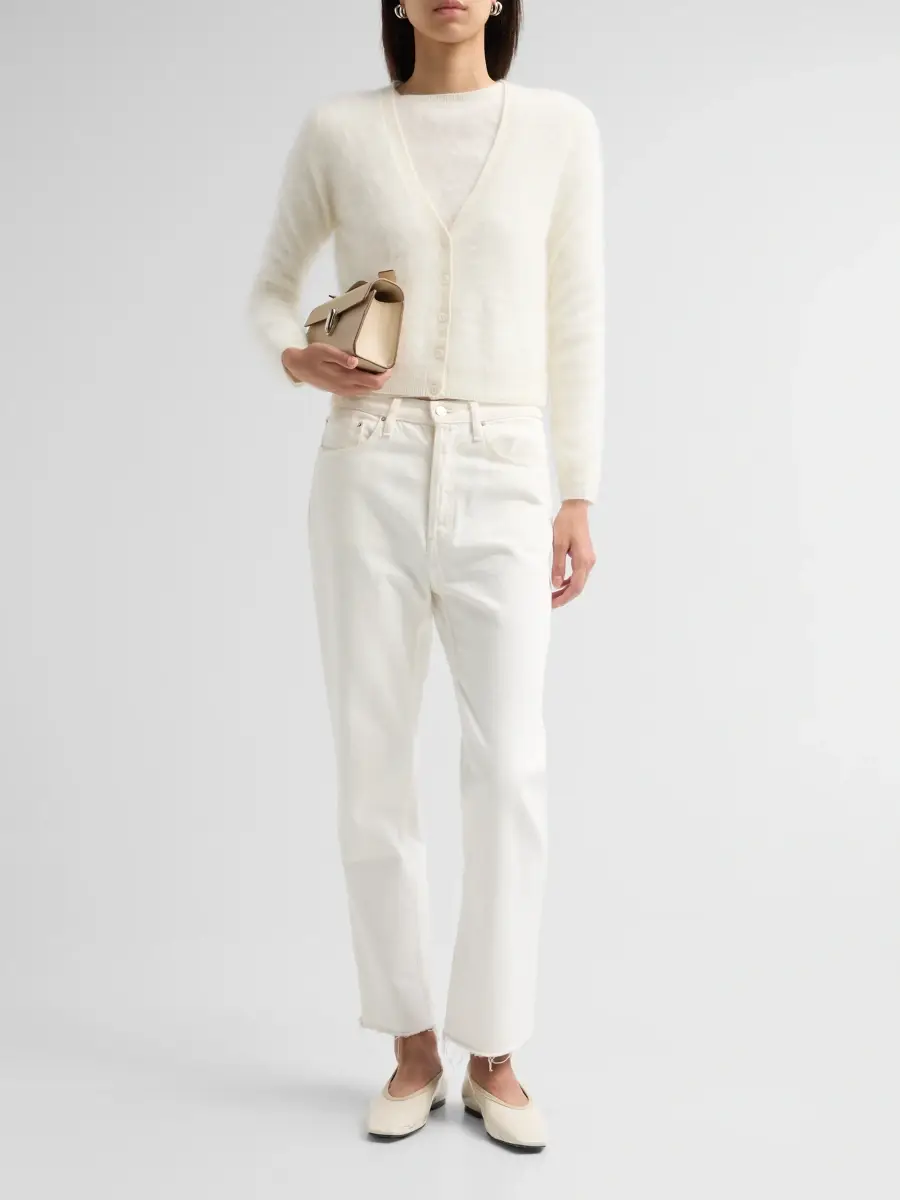 Sofia Cashmere Women's Private Label Brushed Cashmere Crop Cardigan | Thumbnail 2 Sofia Cashmere Women's Private Label Brushed Cashmere Crop Cardigan | Thumbnail 2