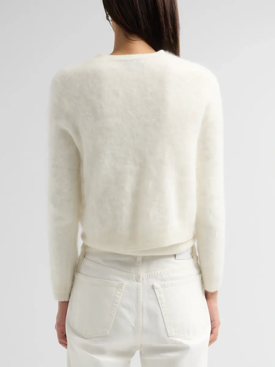 Sofia Cashmere Women's Private Label Brushed Cashmere Crop Cardigan | Thumbnail 3 Sofia Cashmere Women's Private Label Brushed Cashmere Crop Cardigan | Thumbnail 3