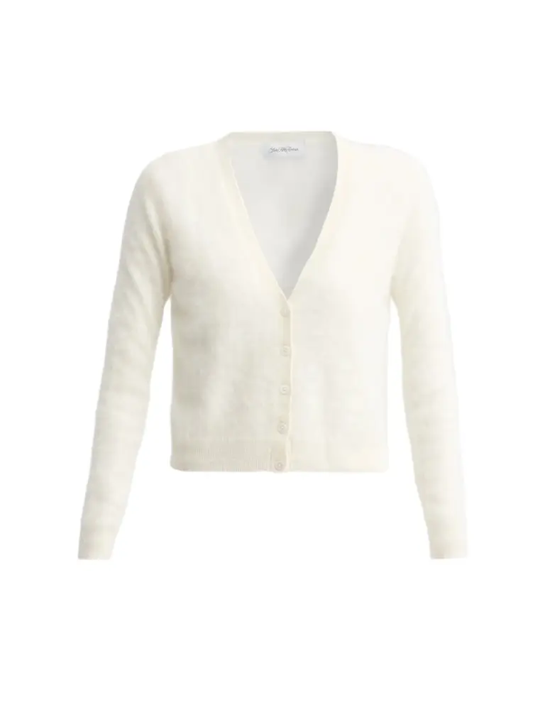 Sofia Cashmere Women's Private Label Brushed Cashmere Crop Cardigan
