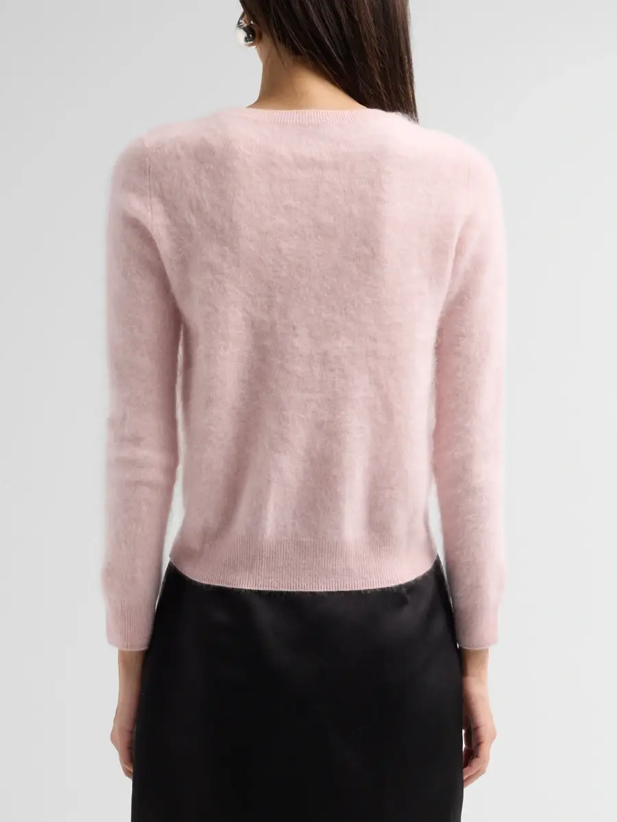 Sofia Cashmere Women's Private Label Crewneck Brushed Cashmere-Jersey Sweater | Thumbnail 3 Sofia Cashmere Women's Private Label Crewneck Brushed Cashmere-Jersey Sweater | Thumbnail 3