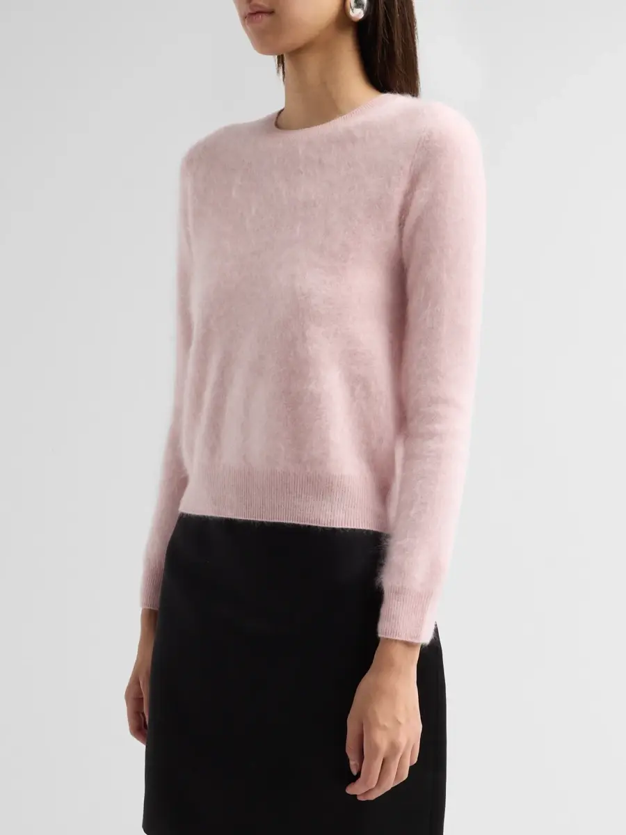 Sofia Cashmere Women's Private Label Crewneck Brushed Cashmere-Jersey Sweater | Thumbnail 4 Sofia Cashmere Women's Private Label Crewneck Brushed Cashmere-Jersey Sweater | Thumbnail 4