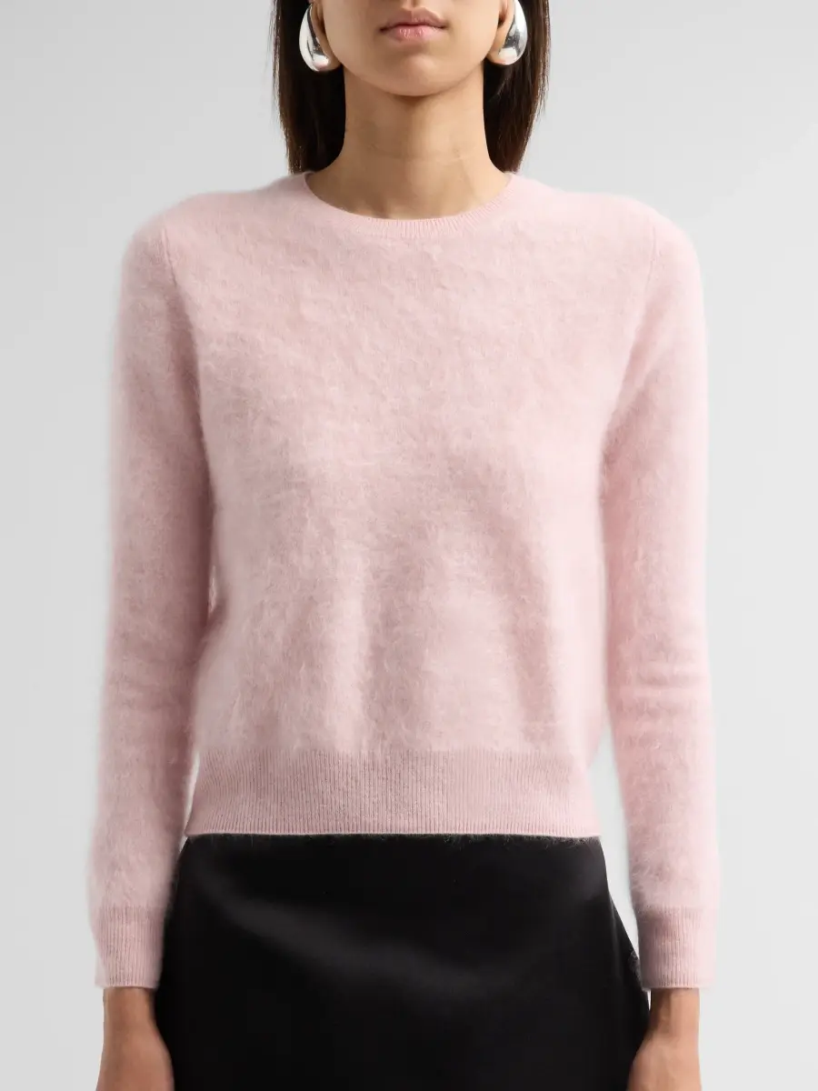 Sofia Cashmere Women's Private Label Crewneck Brushed Cashmere-Jersey Sweater | Thumbnail 5 Sofia Cashmere Women's Private Label Crewneck Brushed Cashmere-Jersey Sweater | Thumbnail 5