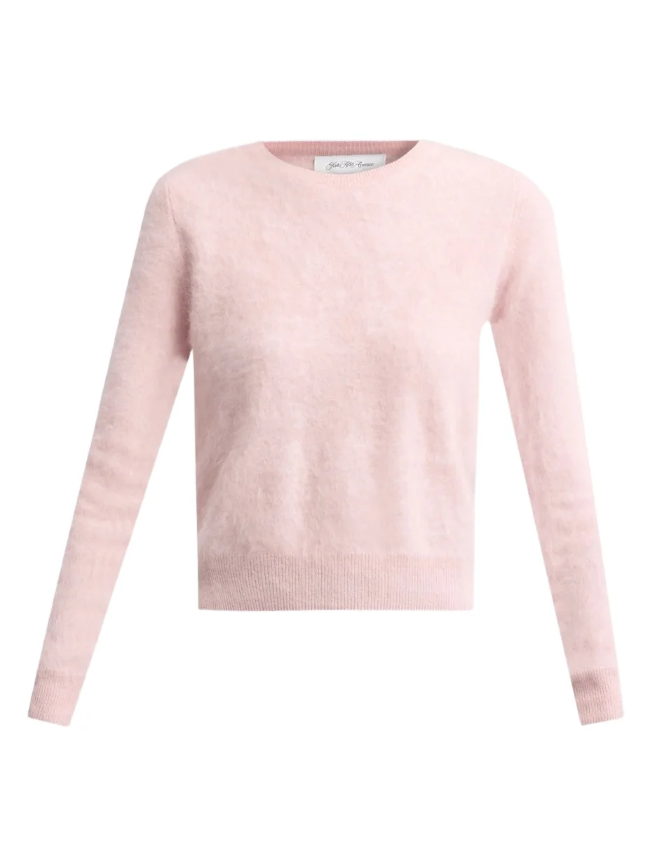Sofia Cashmere Women's Private Label Crewneck Brushed Cashmere-Jersey Sweater