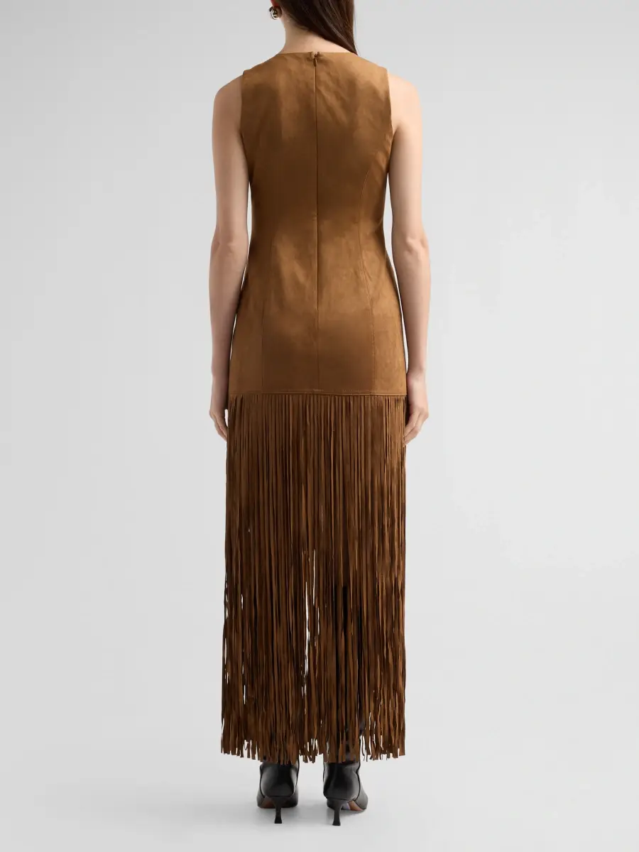 Toccin Women's Esther Fringe Maxi Dress | Thumbnail 3