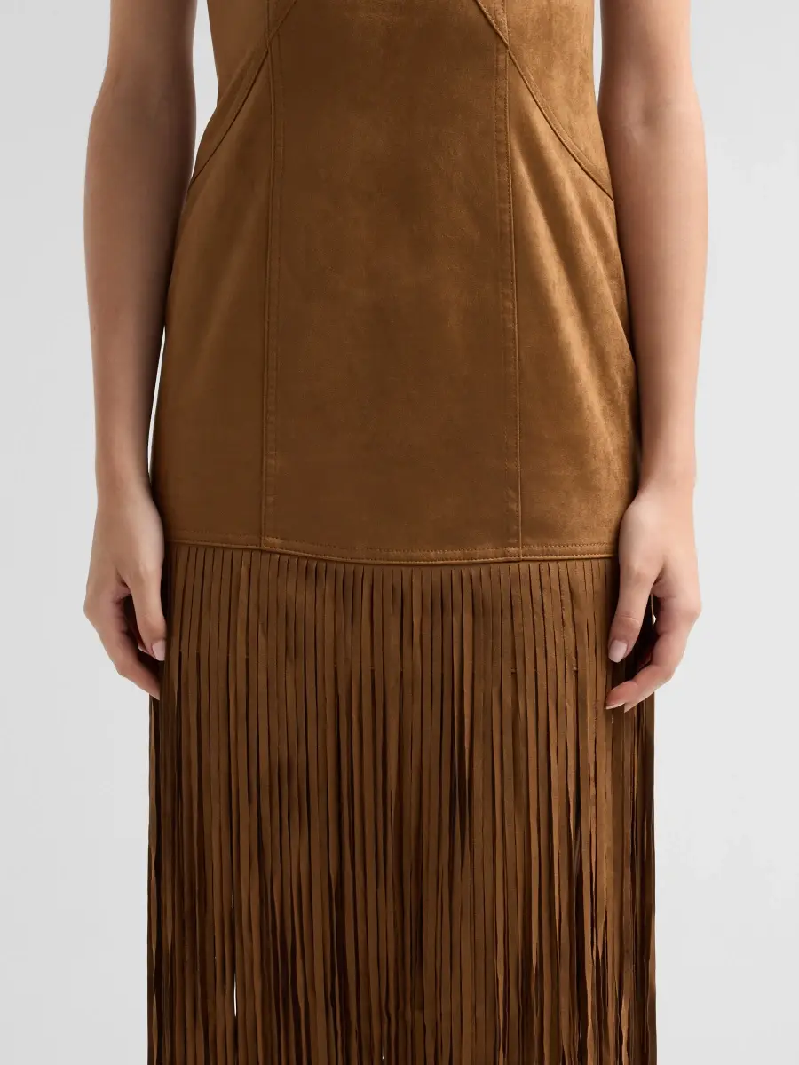 Toccin Women's Esther Fringe Maxi Dress | Thumbnail 5