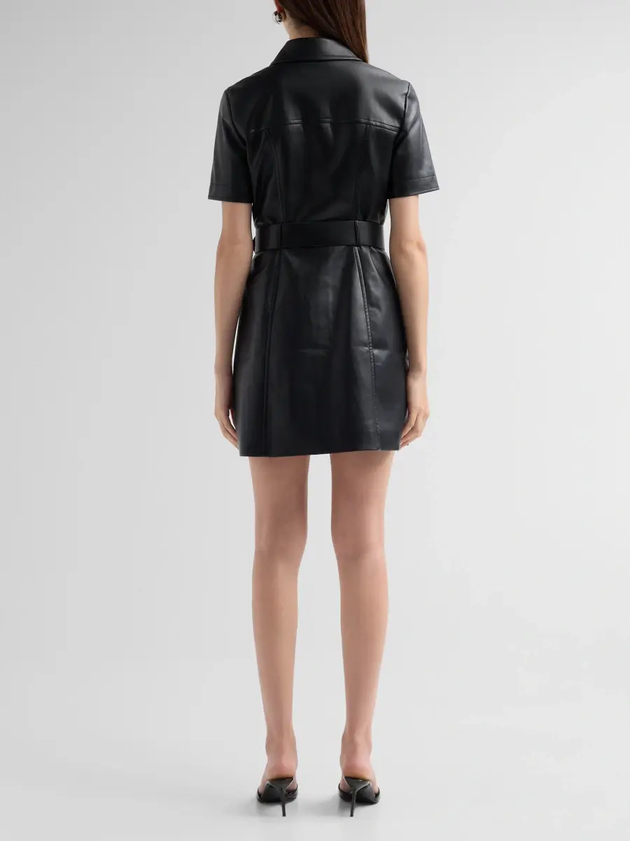 Toccin Women's Lydia Faux Leather Mini Dress | Thumbnail 3 Toccin Women's Lydia Faux Leather Mini Dress | Thumbnail 3