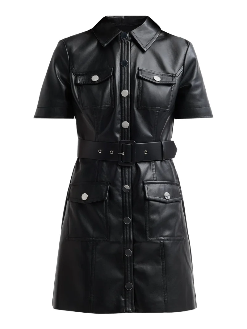 Women's Lydia Faux Leather Mini Dress Women's Lydia Faux Leather Mini Dress