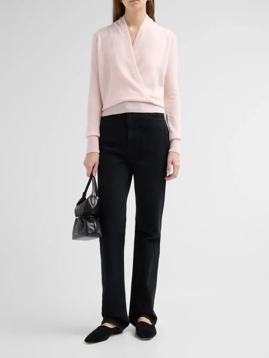 Sofia Cashmere Women's Private Label Cashmere Modern Faux-Wrap Sweater | Thumbnail 2 Sofia Cashmere Women's Private Label Cashmere Modern Faux-Wrap Sweater | Thumbnail 2